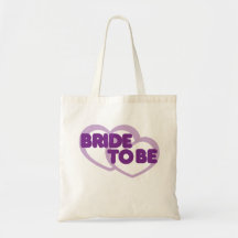 Bride to be Purple Hearts Bag