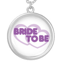 Bride to be Purple Hearts Pendant