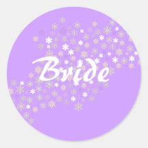 Bride Winter Wedding Sticker