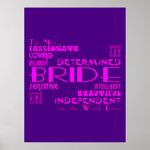 Brides Bridal Showers Wedding Parties : Qualities Posters