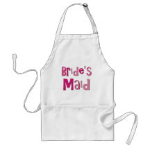 Brides Maid Pink Brown Aprons