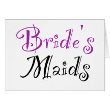 Bride's Maids Card