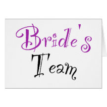 Bride's Team Greeting Cards
