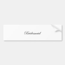 Bridesmaid Bumper Sticker