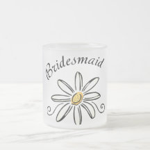 Bridesmaid Daisy Flower Mugs