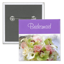 Bridesmaid Pinback Buttons