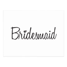 Bridesmaid Postcards