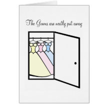 Bridesmaid Thank You - Closet of Gowns Greeting Cards