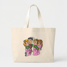 Bridesmaids in Pink Bags