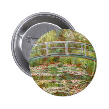 Bridge over a Pond of Water Lilies, Claude Monet Button