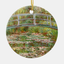 Bridge over a Pond of Water Lilies, Claude Monet Christmas Tree Ornament