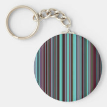 Bright 60s Retro Stripes Key Chain