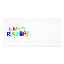 Bright and Colourful. Happy Birthday. Photo Card