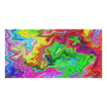 Bright and Colourful Multi Pattern. Photo Greeting Card