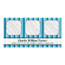 Bright Awnings Blue Birth Announcement Photo Greeting Card