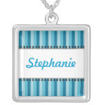Bright Awnings Blue Name Necklace