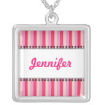 Bright Awnings Pink Name Necklace
