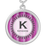 Bright Awnings Purple Monogram Necklace
