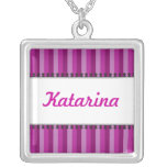 Bright Awnings Purple Name Necklace