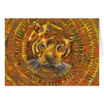 bright bold tiger greeting card