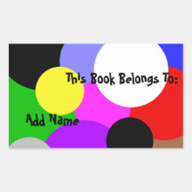 Bright Circle Bookplate Sticker