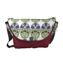 Bright Colourful Art Nouveau Floral Messenger Bag