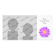 Bright Colourful Flower. Pink and Purple. Photo Greeting Card