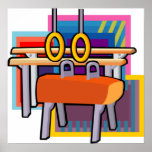 Bright Colourful Gymnastics Poster