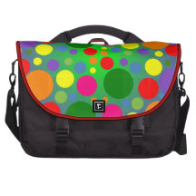 Bright Colourful Polka Dot Commuter Laptop Bag
