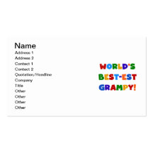 Bright Colours Best-est Grampy T-shirts and Gifts Business Card Templates
