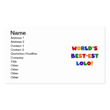 Bright Colours Best-est Lolo T-shirts and Gifts Business Card