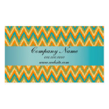 Bright Colours Ikat ZigZag Pocket 2013 Calendar Business Cards