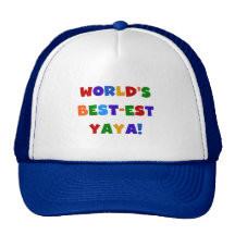 Bright Colours World's Best-est Yaya Gifts Hats