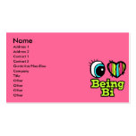 Bright Eye Heart I Love Being Bi Business Card