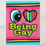 Bright Eye Heart I Love Being Gay Flyers