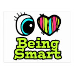 Bright Eye Heart I Love Being Smart Post Card