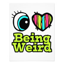 Bright Eye Heart I Love Being Weird Personalised Invitations