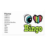 Bright Eye Heart I Love Bingo Business Cards