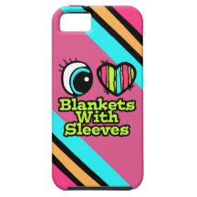 Bright Eye Heart I Love Blankets With Sleeves iPhone 5 Cover