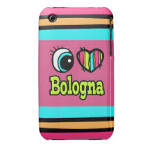 Bright Eye Heart I Love Bologna iPhone 3 Cover