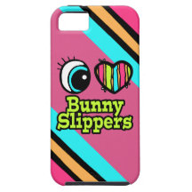 Bright Eye Heart I Love Bunny Slippers