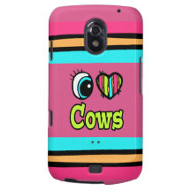 Bright Eye Heart I Love Cows Galaxy Nexus Case