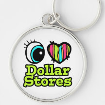 Bright Eye Heart I Love Dollar Stores Key Chains