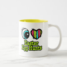 Bright Eye Heart I Love Easter Egg Hunts Mugs