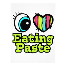Bright Eye Heart I Love Eating Paste Custom Invitations