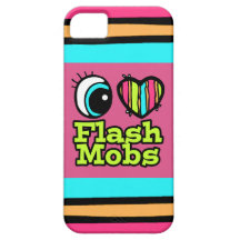 Bright Eye Heart I Love Flash Mobs iPhone 5 Case