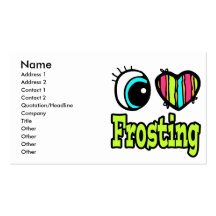Bright Eye Heart I Love Frosting Business Cards