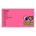 Bright Eye Heart I Love Hoagies Business Card Templates