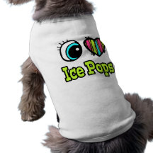 Bright Eye Heart I Love Ice Pops Doggie T Shirt