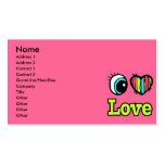 Bright Eye Heart I Love Love Business Card